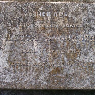 BURGERS Aletta -1964