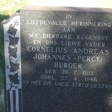 BURGER Cornelius Andreas Johannes 1915-1966