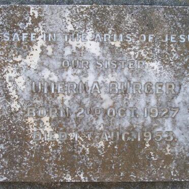 BURGER Umerna 1927-1953