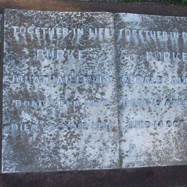 BURKE Jonathan Lewis 1877-1956 :: BURKE Gerald Andrew 1886-1964