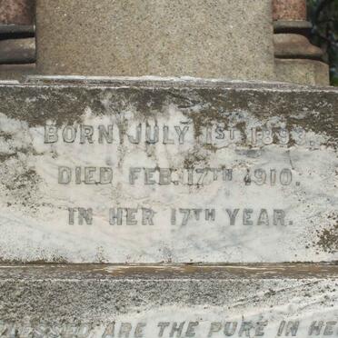 BUXTON Sarah Elizabeth 1893-1910