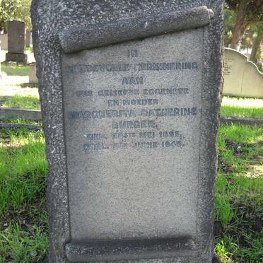 BURGER Marguerita Catherine 1895-1946