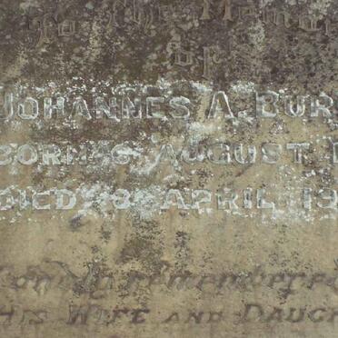BURGER Johannes A. 1898-1936