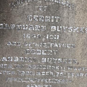 BUYSKES Egbert Andries -1922 :: BUYSKES Gerrit Marquard 1869-1911