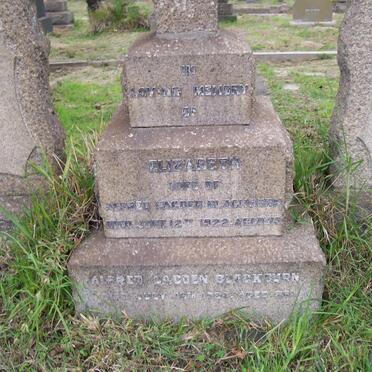 BLACKBURN Alfred Lacden -1928 &amp; Elizabeth -1922