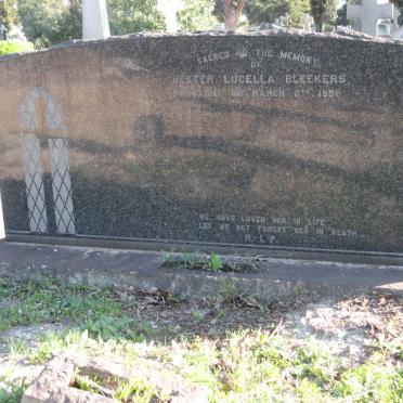 BLEEKERS Hester Lucella -1951