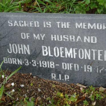 BLOEMFONTEIN John 1918-1981