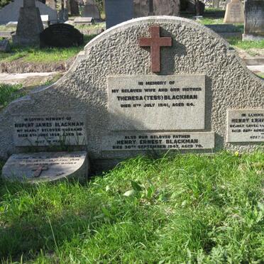 BLACKMAN Henry Ernest -1949 &amp; Theresa -1941 :: BLACKMAN Henry Ernest -1955
