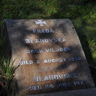 BLAHOVSKY Antonin -1976 &amp; Freda VILJOEN -1960