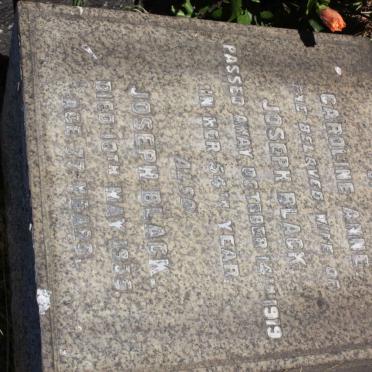 BLACK Joseph -1935 &amp; Caroline Anne -1919