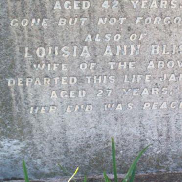 BLISS Cecil Frank 1897-1897 :: BLISS F.W. -1898 :: BLISS Lousia Ann -1899