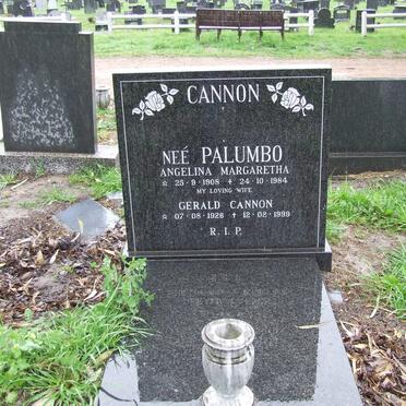 CANNON Gerald 1926-1999 &amp; Angelina Margaretha PALUMBO 1908-1984