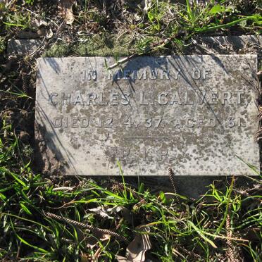 CALVERT Charles L. -1937