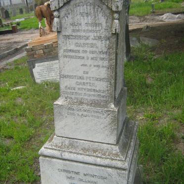 CARTER Frederick Johan &amp; Christina Petronella HEYDENRICH -1921 :: McINTOSH Christine nee DILLMAN 1893-1962