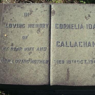 CALLAGHAN Cornelia Ida  -1943