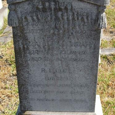 CARELSE Adrian Emanuel 1862-1900 :: FEBRUARY Elizabeth 1899-1900 :: ?