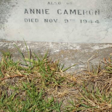 CAMERON William -1920 :: CAMERON Annie ? :: CAMERON Annie -1944
