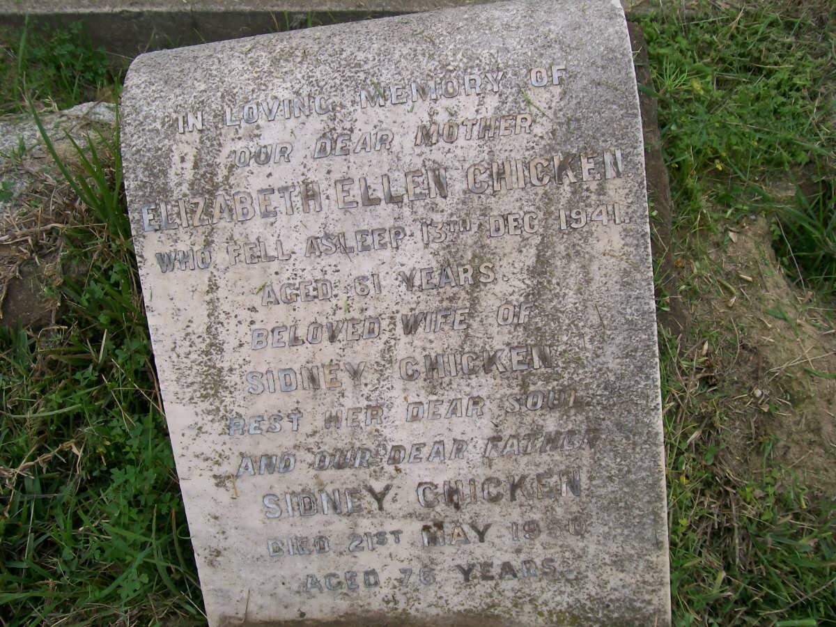 CHICKEN Sidney -1950 &amp; Elizabeth Ellen -1941