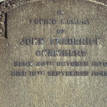 CHAMBERS John Frederick 1870-1946