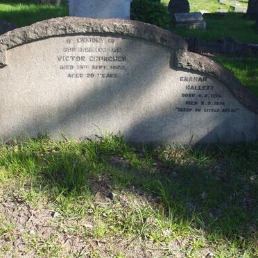 CHURCHER Victor -1943 :: HALLETT Graham -1974-1974