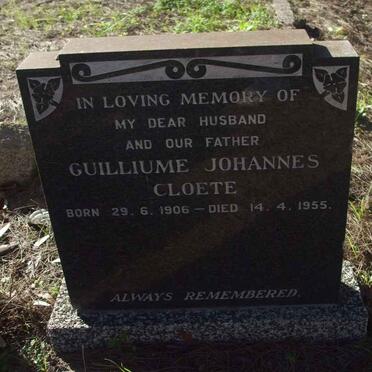 CLOETE Guilliume Johannes 1906-1955