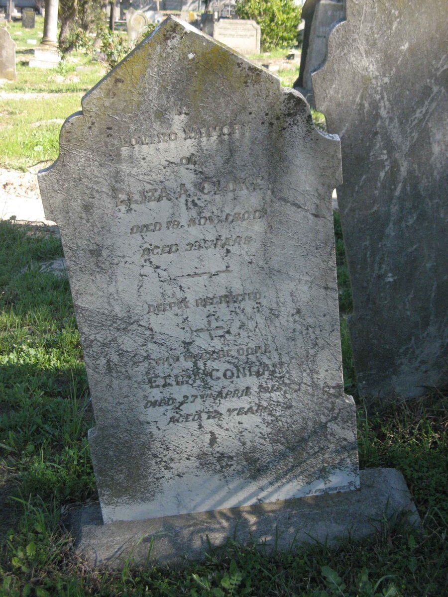 CLOKE Eliza A. -1900 :: CONLAN Eliza -1915