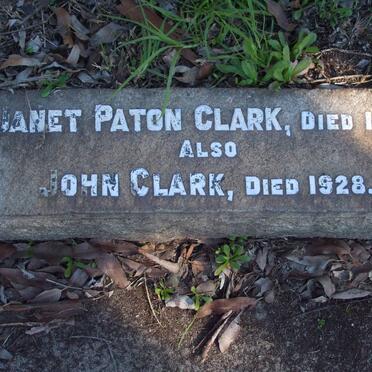 CLARK John -1928 &amp; Janet Paton -1921