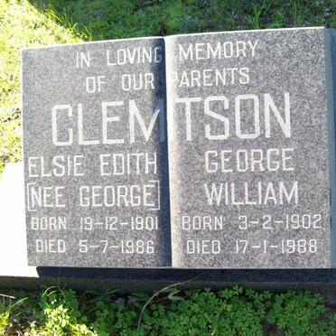 CLEMITSON George William 1902-1988 &amp; Elsie Edith GEORGE 1901-1986