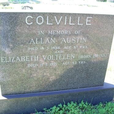 COLVILLE Allan Austin -1958 &amp; Elizabeth Voltelen BRINK -1921