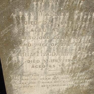 COLLOP John William -1927 &amp; Maria Magdaline -1944