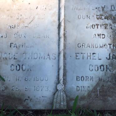 COOK George Thomas 1900-1973 &amp; Ethel Jane 1897-1981