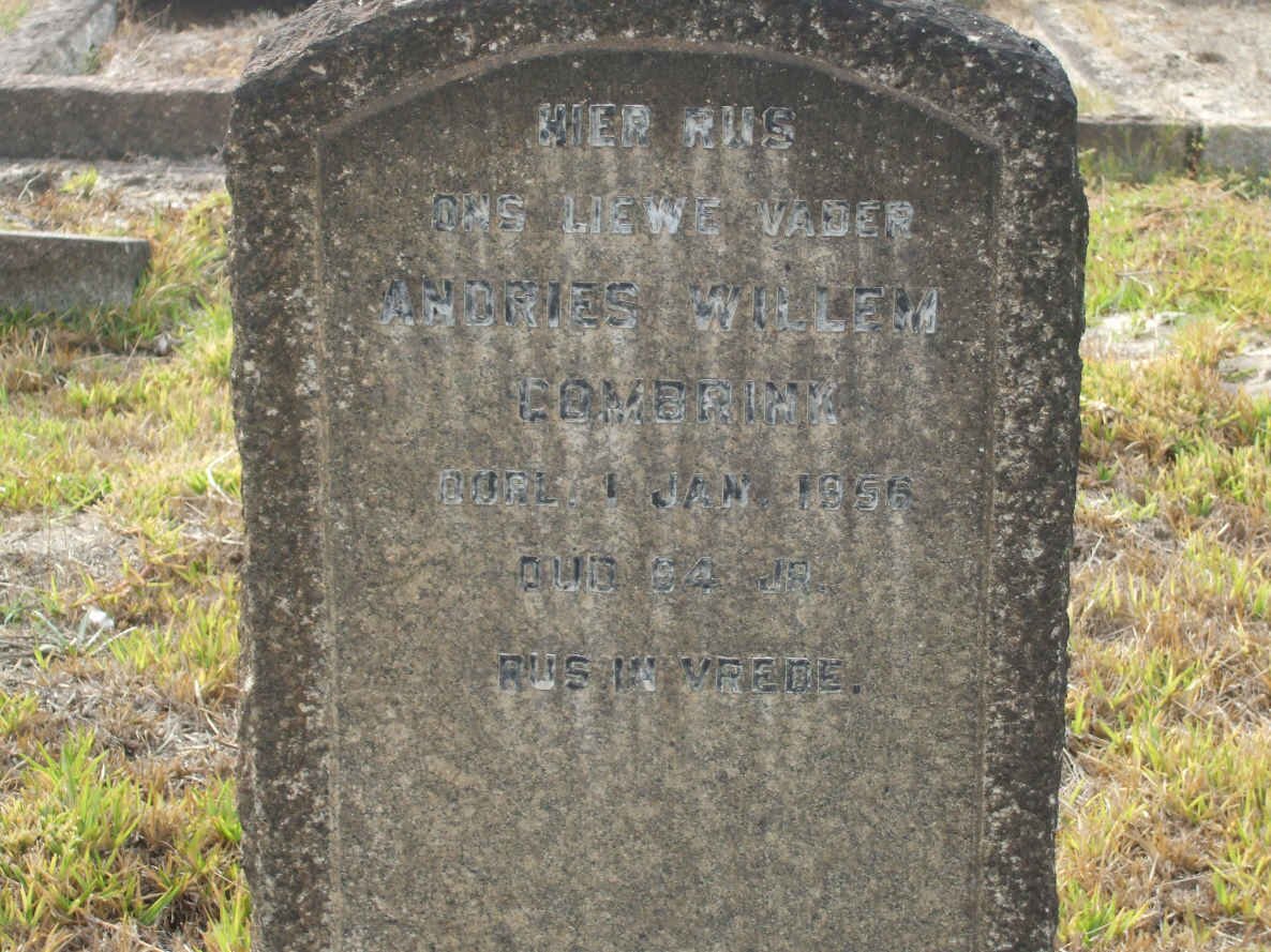 COMBRINK Andries Willem -1956