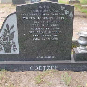 COETZEE Gerhardus Jacobus 1905-1972 :: COETZEE Wilten Jogemus Petrus 1941-1962