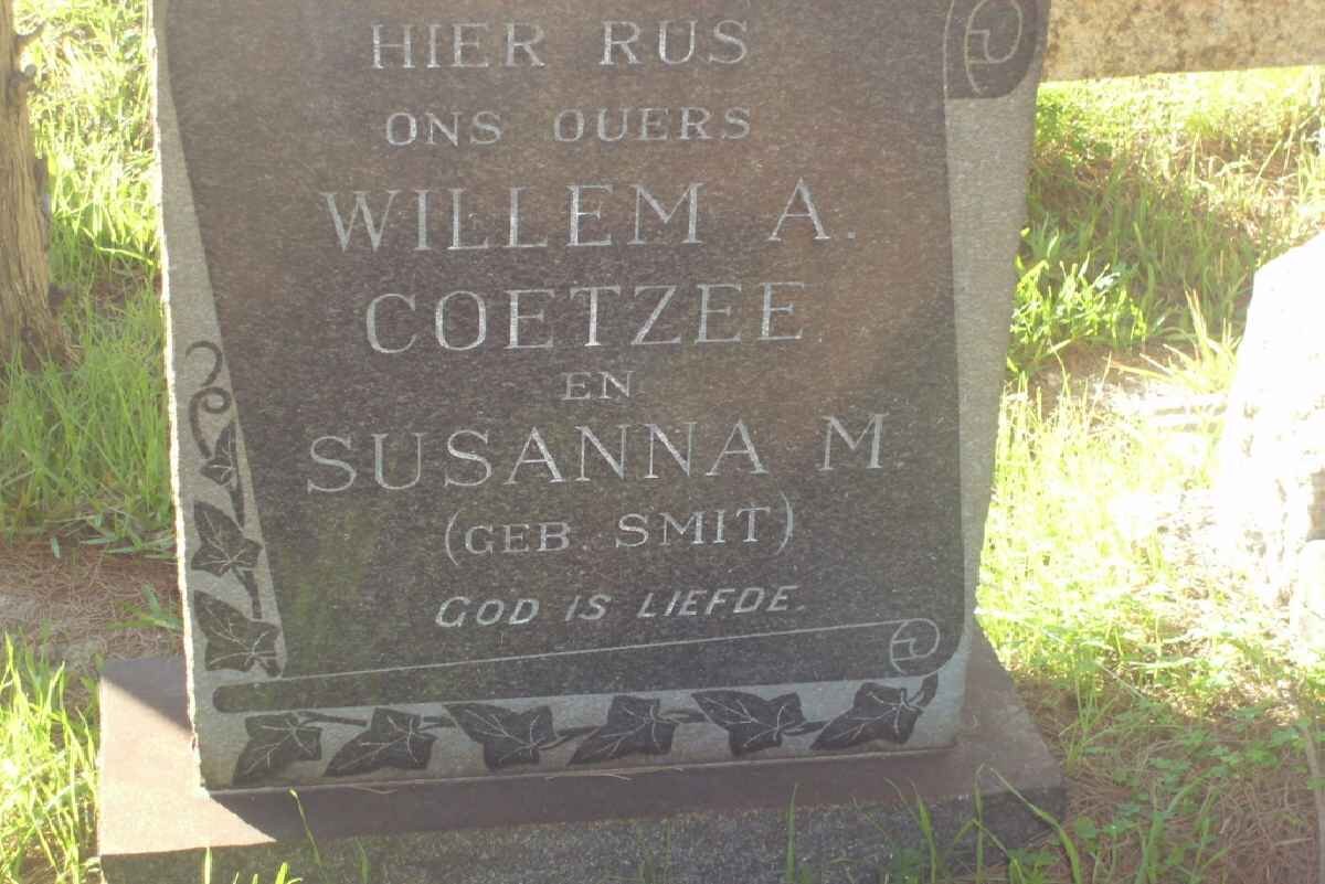 COETZEE Willem A. &amp; Susanna M. SMIT