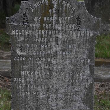 COMBRINK Nickolas -1918 &amp; Helena Gertruda DE WET -1916