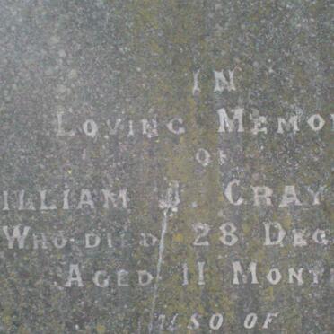 CRAYTHORN William J. -1891 :: CRAYTHORN Jacomina M. -1899 