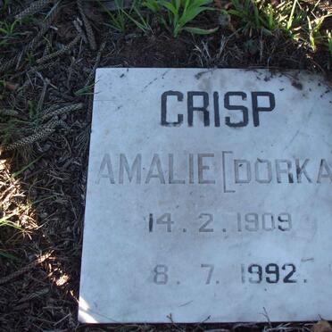 CRISP Amalie nee DORKA 1909-1992 :: CLEGG 