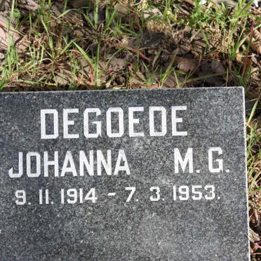 DEGOEDE Johanna M.G. -1914-1953