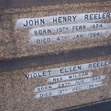 REELER Violet Ellen nee WILSON 1886-1964