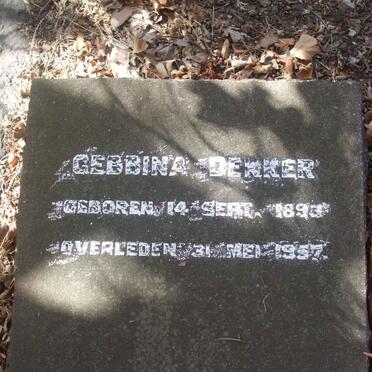 DEKKER Gebbina 1893-1957