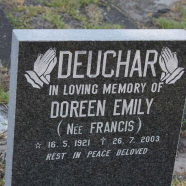 DEUCHAR Doreen Emily nee FRANCIS 1921-2003