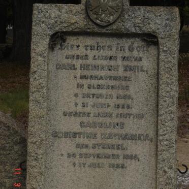 DURING Carl Heinrich Emil, von 1858-1926 &amp; Caroline Christine Katharina STERZEL 1855-1925