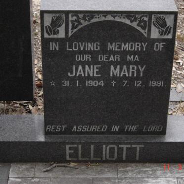 ELLIOTT Jane Mary 1904-1991