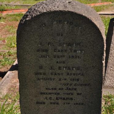 EVANS J.C. -1921 &amp; Jane -1932 :: EVANS R.J. -1916