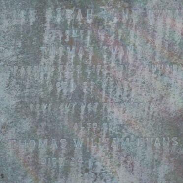 EVANS Thomas William -1939 &amp; Alice Sarah Jane :: EVANS Elizabeth Bessie 1873-1959