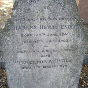 ENDLEY Charles Henry 1849-1902 &amp; Wilhelmina -1930