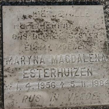 ESTERHUIZEN Maryna Magdalena 1956-1984