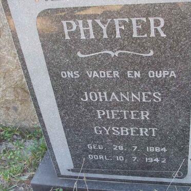 PHYFER Johannes Pieter Gysbert 1884-1942
