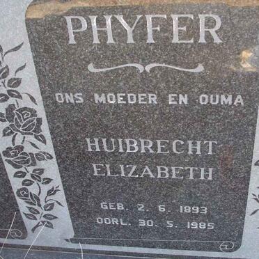PHYFER Huibrecht Elizabeth 1893-1985