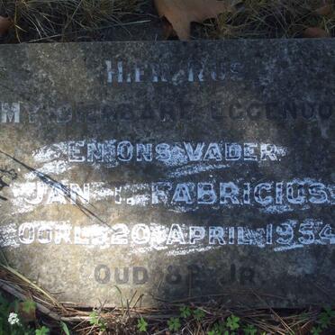 FABRICIUS Jan T. -1954